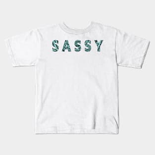 Sassy in blue mandala Kids T-Shirt